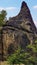 Face shaped sandstone rock at Great Schrammtor rocks, Saxony, Germany