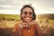 Face smile, black woman and countryside sunglasses, summer vacation or holiday. Portrait, travel and happy female from