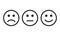 Face smile icon positive, negative neutral opinion vector signs