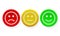 Face smile icon positive, negative opinion vector buttons