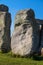 The face of Stonehenge stone number 28 - one of the larger larger sarsen stones that make up the outside circle of the British