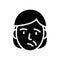 face stroke glyph icon vector illustration