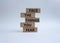 Face the things you fear symbol. Wooden blocks with words Face the things you fear. Beautiful white background. Business and Face