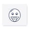 Face with tongue line icon. Editable illustration