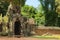 Face tower on the eastern entrance of Banteay Kdei temple, in Angkor Wat city complex, Cambodia.