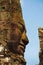 Face towers of the Bayon temple, In the center of Angkor Thom , Siem Reap, Cambodia. UNESCO World Heritage Site. Capital city of