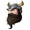 A face of viking man.. Vector illustration decorative background design