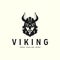 face viking vintage style logo vector template illustration design, helmet viking icon concept