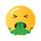 Face Vomiting icon vector image.