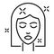 Face woman beautician icon, outline style