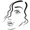 Face of Woman Clip Art 2