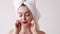 face yoga skin treatment woman facial fitness
