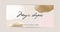 Facebook cover or web page advertising banner. watercolor abstract splatter pink gold shiny wide vertical vector background