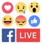 Facebook emoji like live love