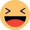 Facebook haha emoji illustration on white