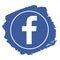 Facebook icon grunge style vector