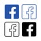 facebook icon logo vector
