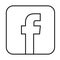 Facebook icon, popular social media logo icon Facebook element vector on white background.