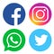 Facebook instagram whatsapp twitter logos