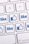 Facebook like icon keyboard
