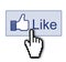 Facebook like thumb up sign