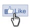 Facebook like thumb up sign