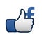 Facebook like thumbs up symbol icon