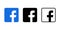 Facebook logo icon set. VINNITSIA, UKRAINE. AUGUST 24, 2021