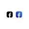 Facebook logo signs, facebook button icons