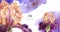 Facebook template purple Iris flower watercolor botanical hand drawn illustration