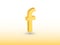 Facebook vector icon illustration using golden color on white background for social media