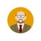 Faceless business man avatar illustration / circle