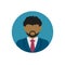 Faceless business man avatar illustration / circle