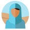 A faceless Muslim girl. Vector illustration.