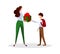 Faceless Woman Giving Present Box to Child Boy.