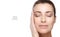 Facelift and Anti Aging Concept. Beauty Face Spa Woman with Lifting Up Arrows