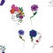 Faces With Floral Head Dress Seamless Repeating Pattern