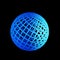 Faceted blue 3d sphere