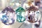 Faceted crystal ball decorations