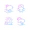 Facial and body treatments gradient linear vector icons set