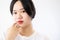 facial care asian woman contouring beauty spa
