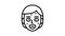 facial cream mask line icon animation