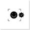 Facial emotion recognition glyph icon