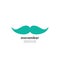 Facial hair mustache flat icon