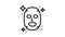 facial mask line icon animation