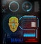 The facial recognition technology Fingerprint, Voice.Recognition System Concept Authentication.