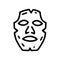 facial sheet mask line vector doodle simple icon