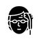 facial skin resufacing laser glyph icon vector illustration