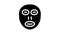 facial sunscreen mask glyph icon animation