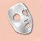 Facial White Sheet cosmetic cloth face mask. Realistic vector. Skincare, cosmetic beauty procedures for skin rejuvenation,